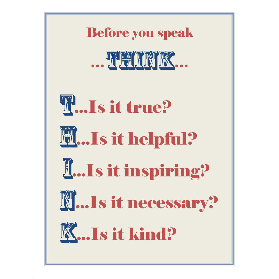 Think Before You Speak Poster