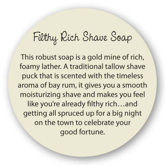 Filthy Rich Shave Soap - Seattle Sundries - Soap
