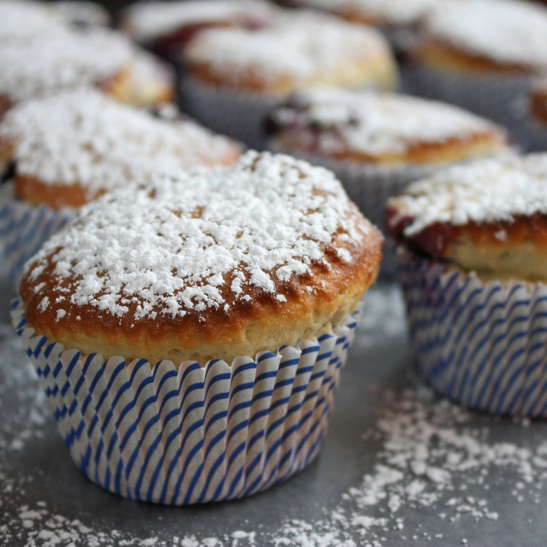 Moist & Tangy Huckleberry Muffins