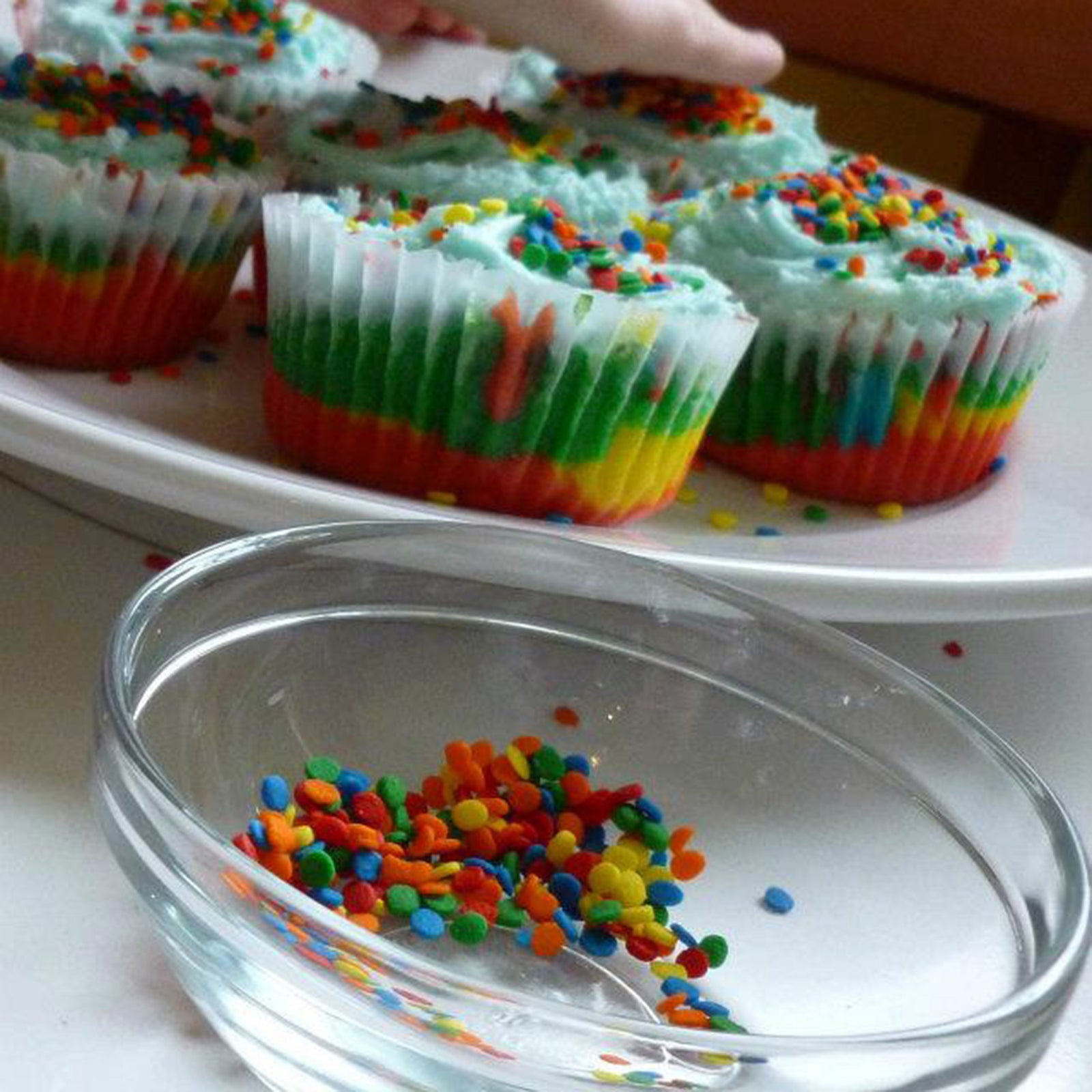 St. Patrick's Day Rainbow Cupcakes