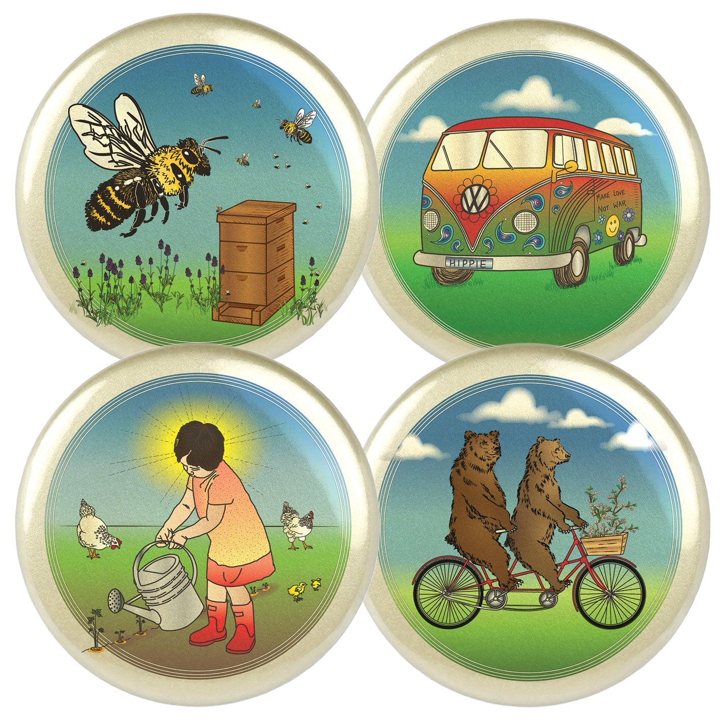 colorful Pacific Northwest magnets