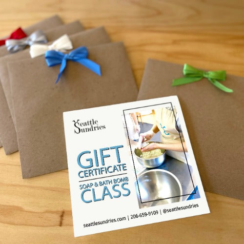 Gift Certificate: Soap & Bath Fizzy Class - Seattle Sundries - Gift Card 