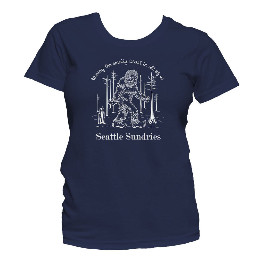 Sasquatch t-shirt women navy