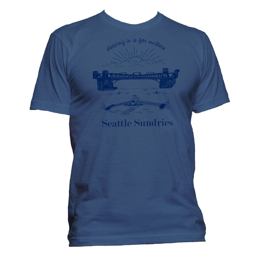 Rowing t-shirt unisex blue