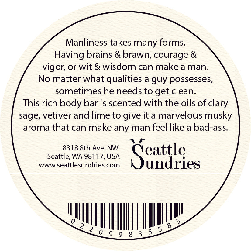 Seattle Sundries Manly Man Soap Bar - 1 4oz Handmade Natural Mens