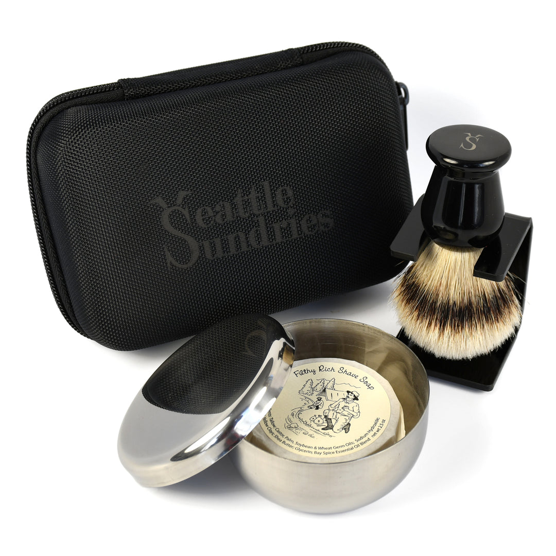 Silvertip Badger Travel Shaving Set - Seattle Sundries - Soap 