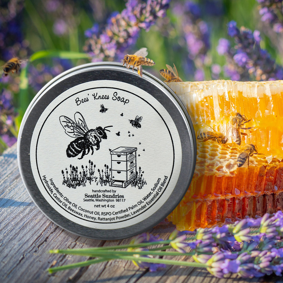 Bees' Knees Lavender Honey Soap | Lavender gift, beekeeper, honey, bees soap subscription