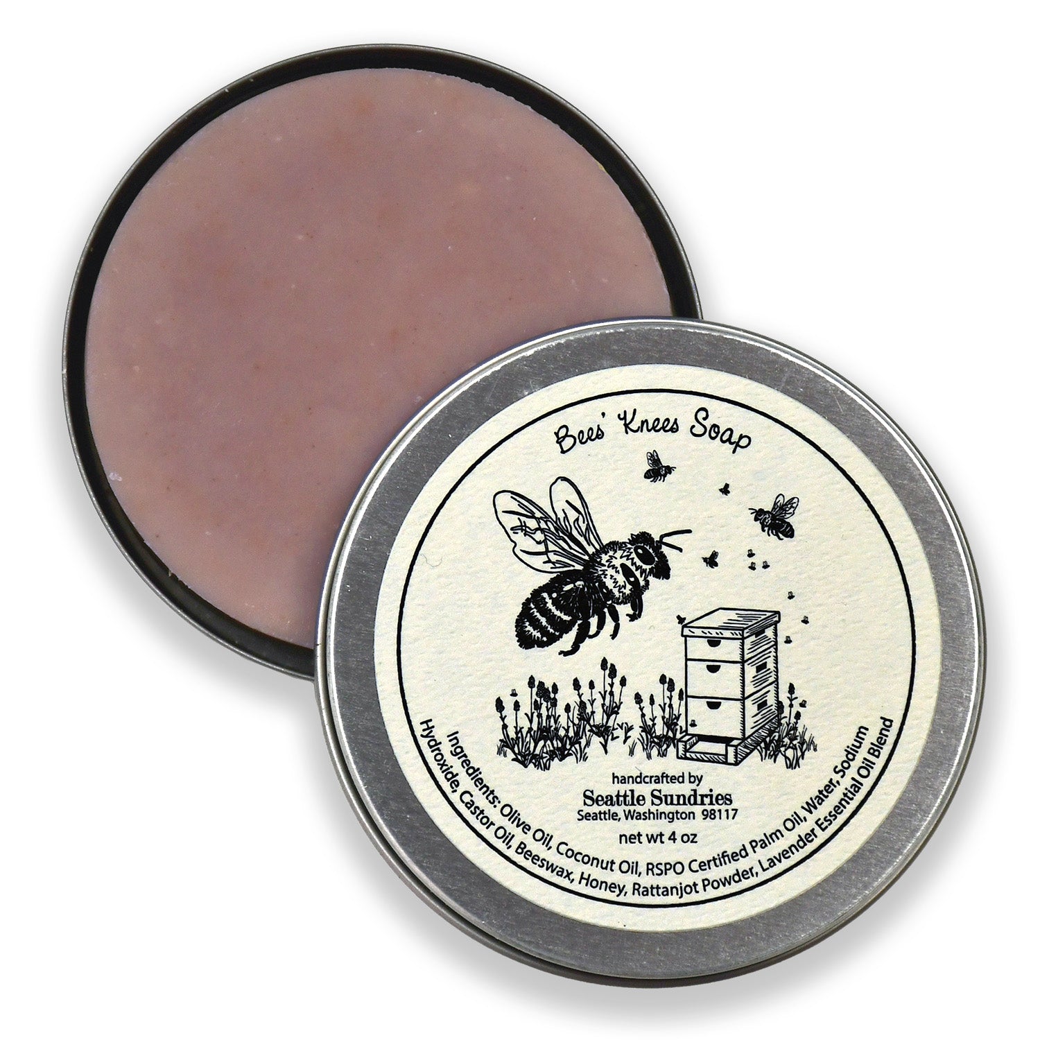 Bees' Knees Lavender Honey Soap | Lavender gifts are loved by beekeepers, gardeners, moms & dads.