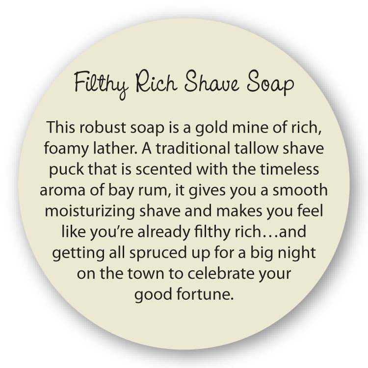 Filthy Rich Shave Soap - Seattle Sundries - Soap 